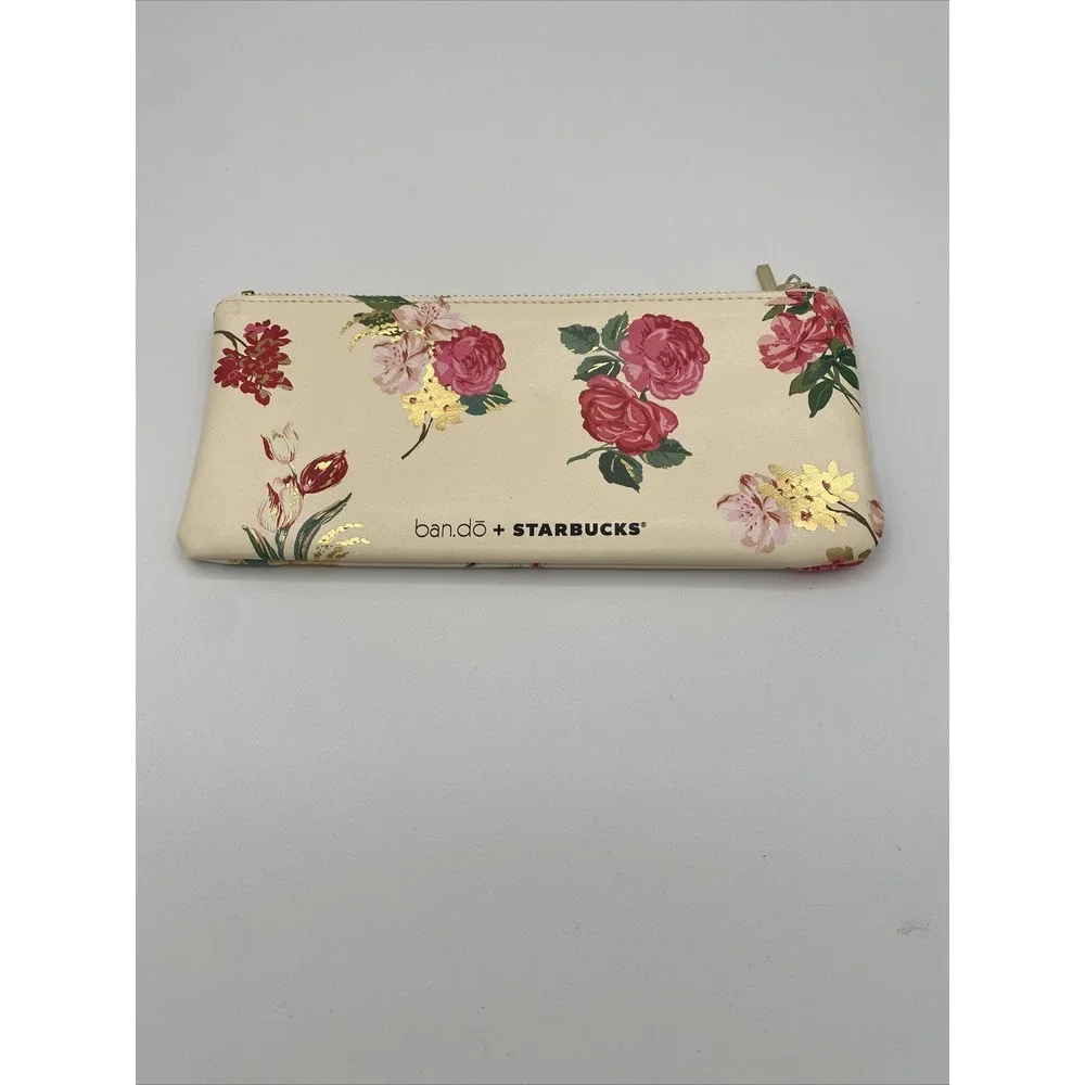 Starbucks 2018 Holiday Ban.do Rose‎ Gold Pencil Clutch Pouch Limited Edition